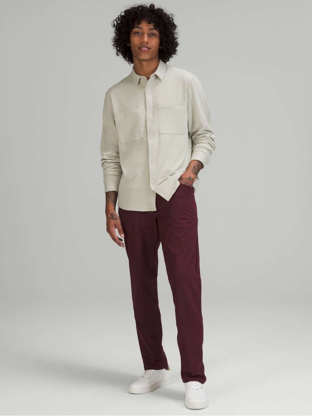 Lululemon ABC Classic-Fit 34" *Warpstreme Men's Straight-Fit Pants Burgundy